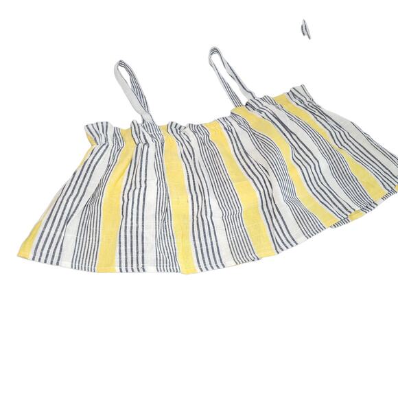 IRIS Juniors Linen Blend Striped Crop Top Juniors Summer Juniors XL - Picture 3 of 7